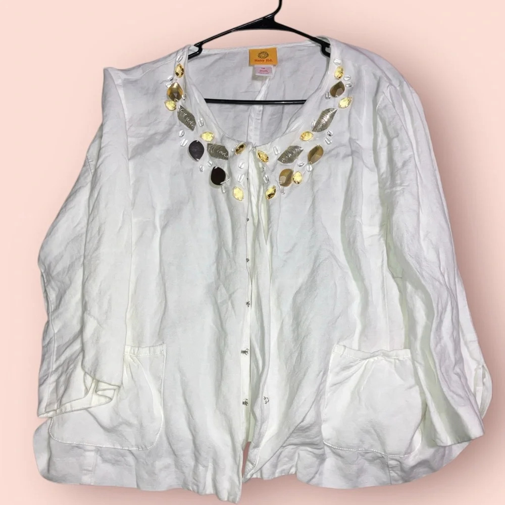 90’s VINTAGE Ruby Rd BLOUSE With Stylish Collar